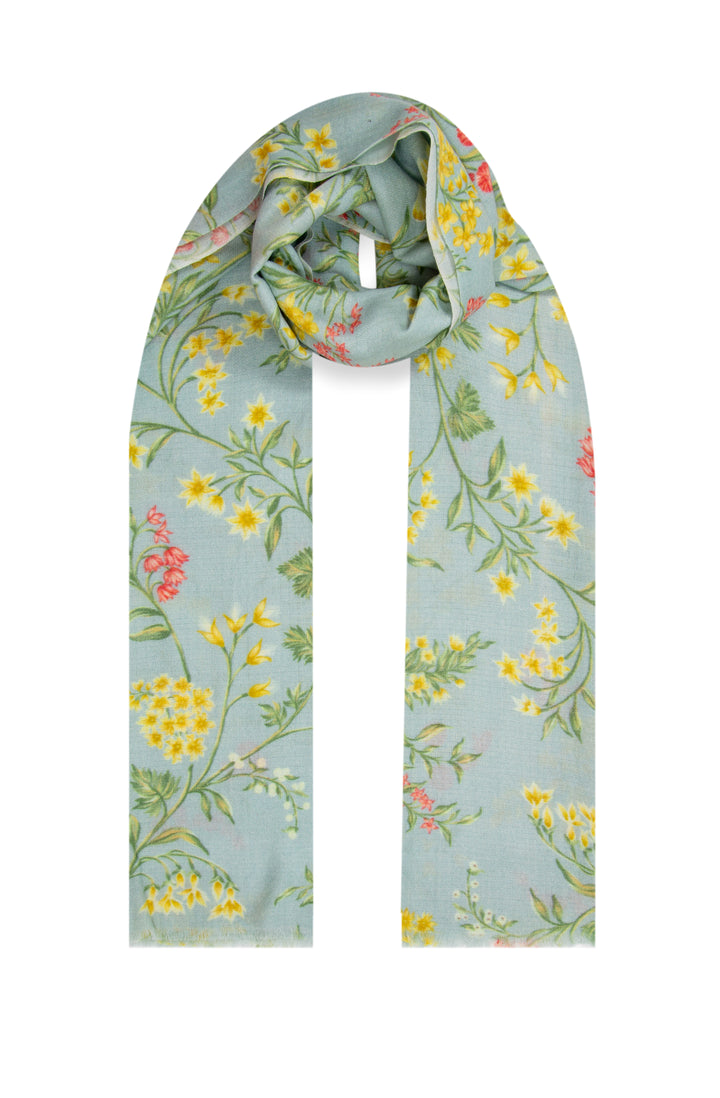 Elegant Merino wool and silk shawl draped over shoulders,perfect for women's evening wear