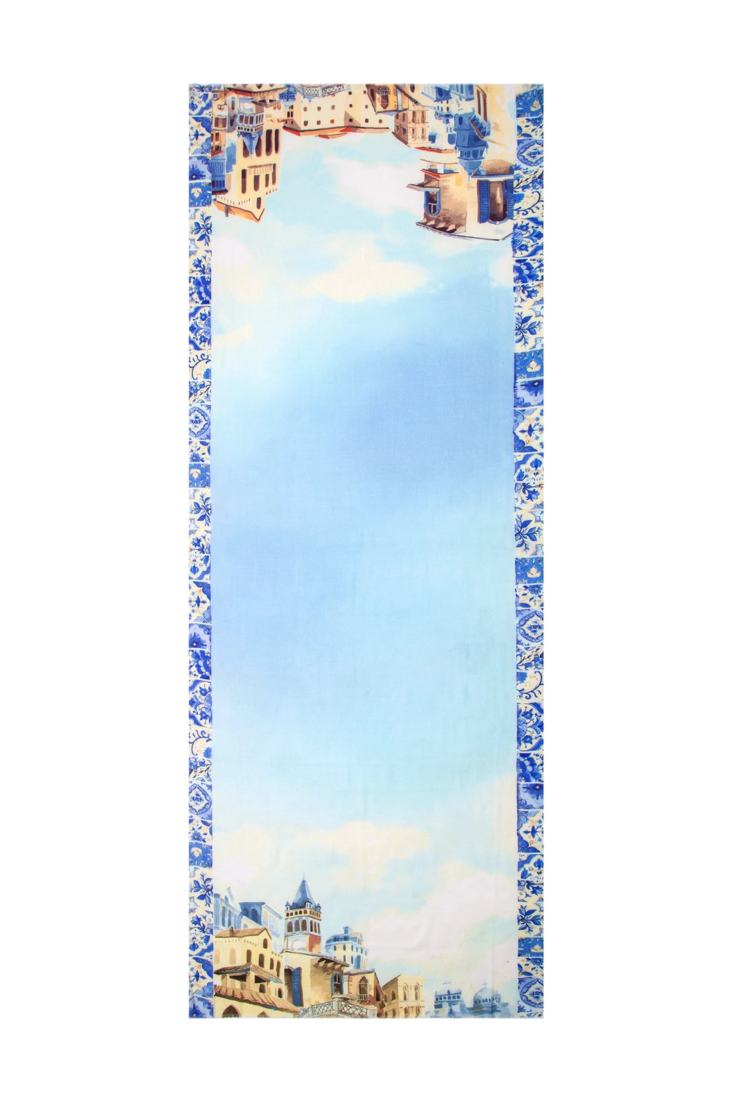 Elegant Merino wool and silk shawl draped over shoulders,perfect for women's evening wear