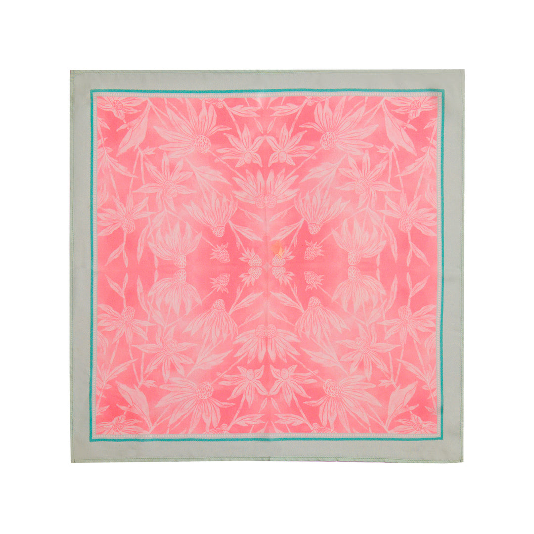 Etched Flowerets -  Pure Silk Scarves