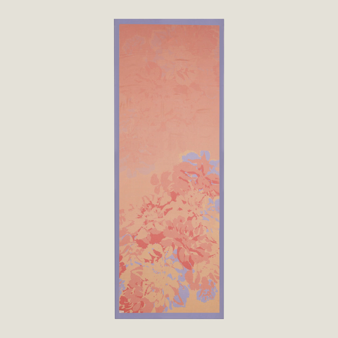 Elegant Merino wool and silk shawl draped over shoulders,perfect for women's evening wear