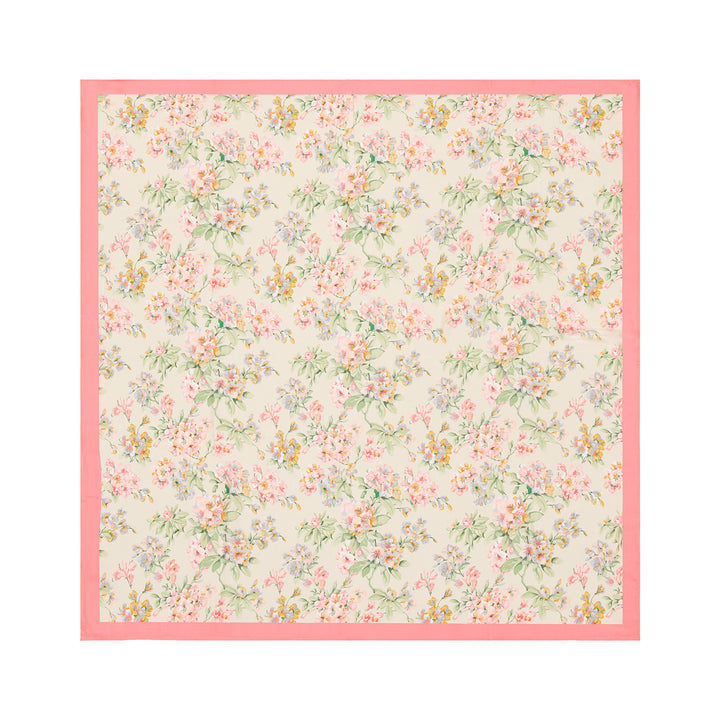Pink Blossoms - 100% Silk Hair Scarf