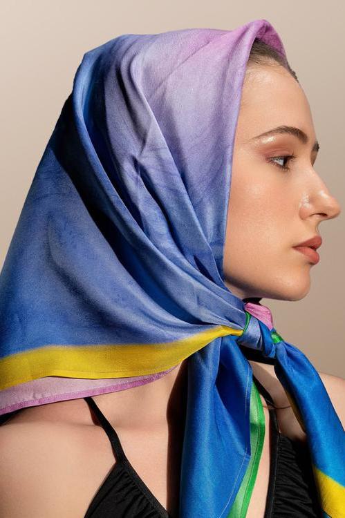 Woodcut Babushka - Luxury Silk Scarves