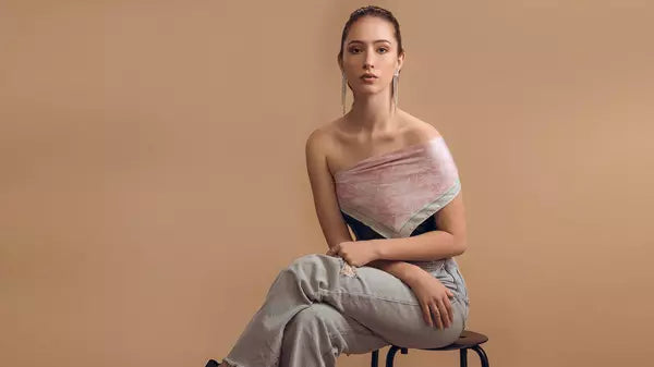 Etched Flowerets -  Pure Silk Scarves