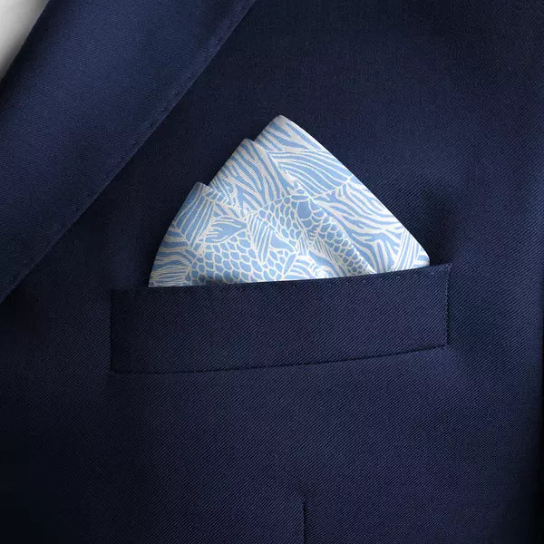 light blue pocket square