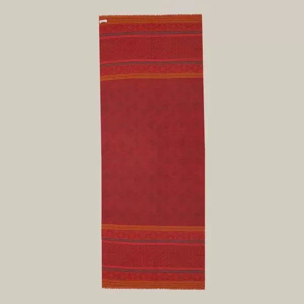 Elegant Merino wool and silk shawl draped over shoulders,perfect for women's evening wear