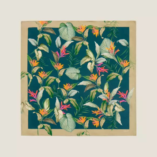 Bay Breeze - 100% silk scarf for hair