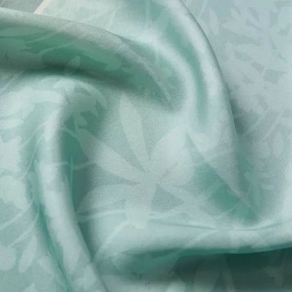 PRESS IN PETALS LIGHT GREEN PRINTED MEN’S SILK POCKET SQUARE