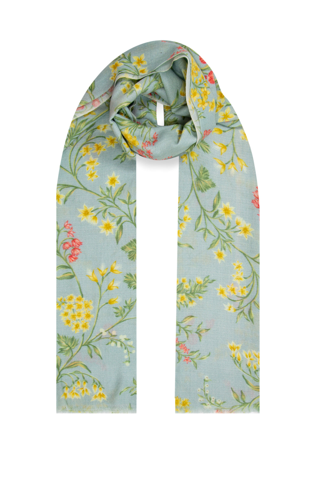 Elegant Merino wool and silk shawl draped over shoulders,perfect for women's evening wear