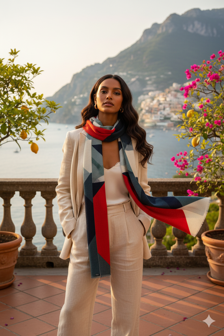 Colorful Abstract - Stylish & Sustainable Shawl